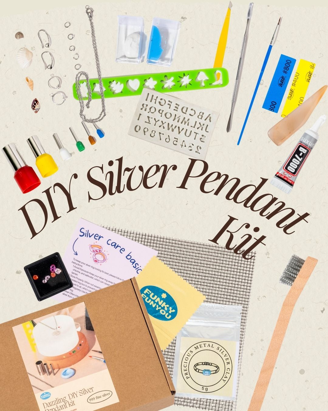 DAZZLING DIY SILVER PENDANT KIT
