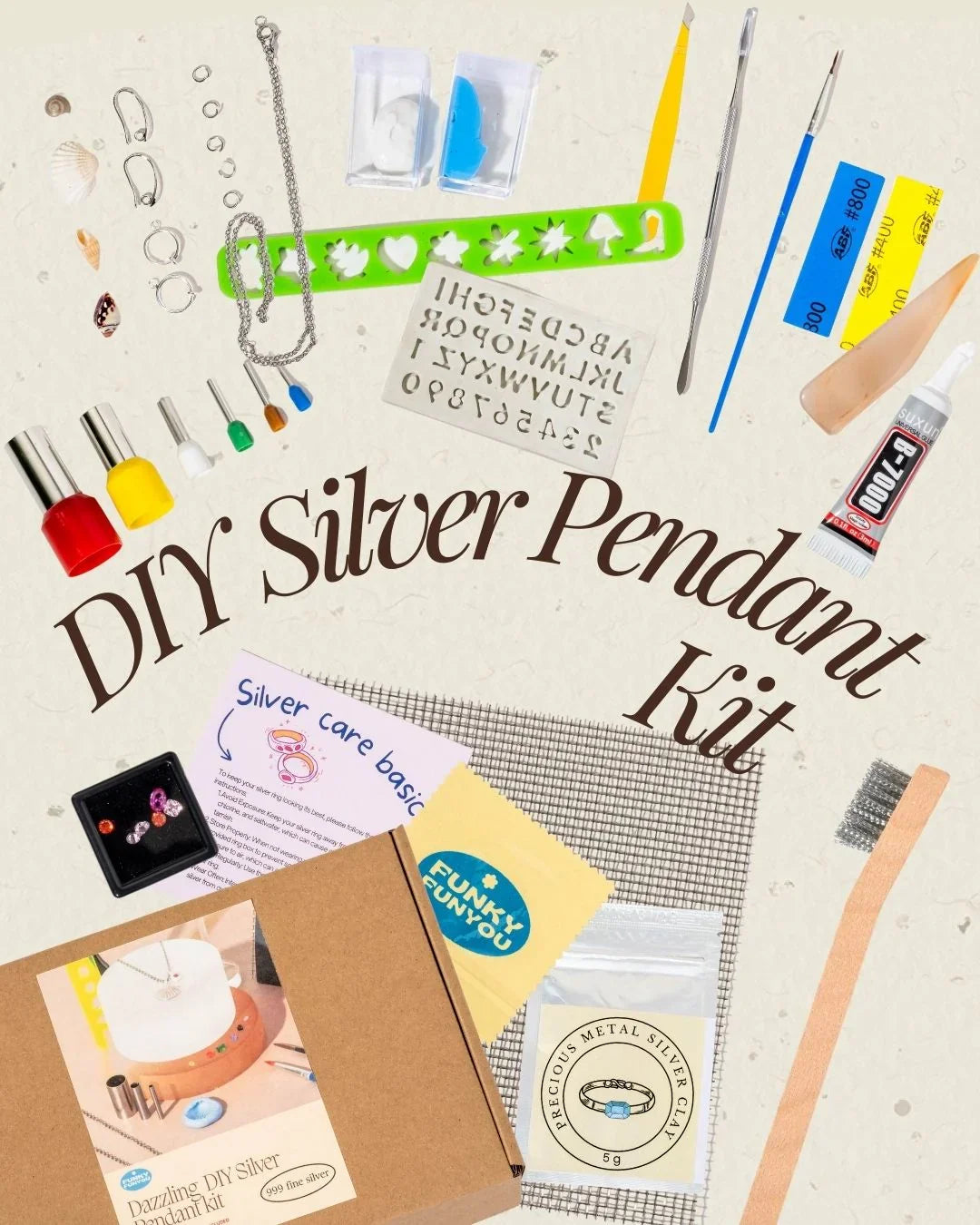 DAZZLING DIY SILVER PENDANT KIT