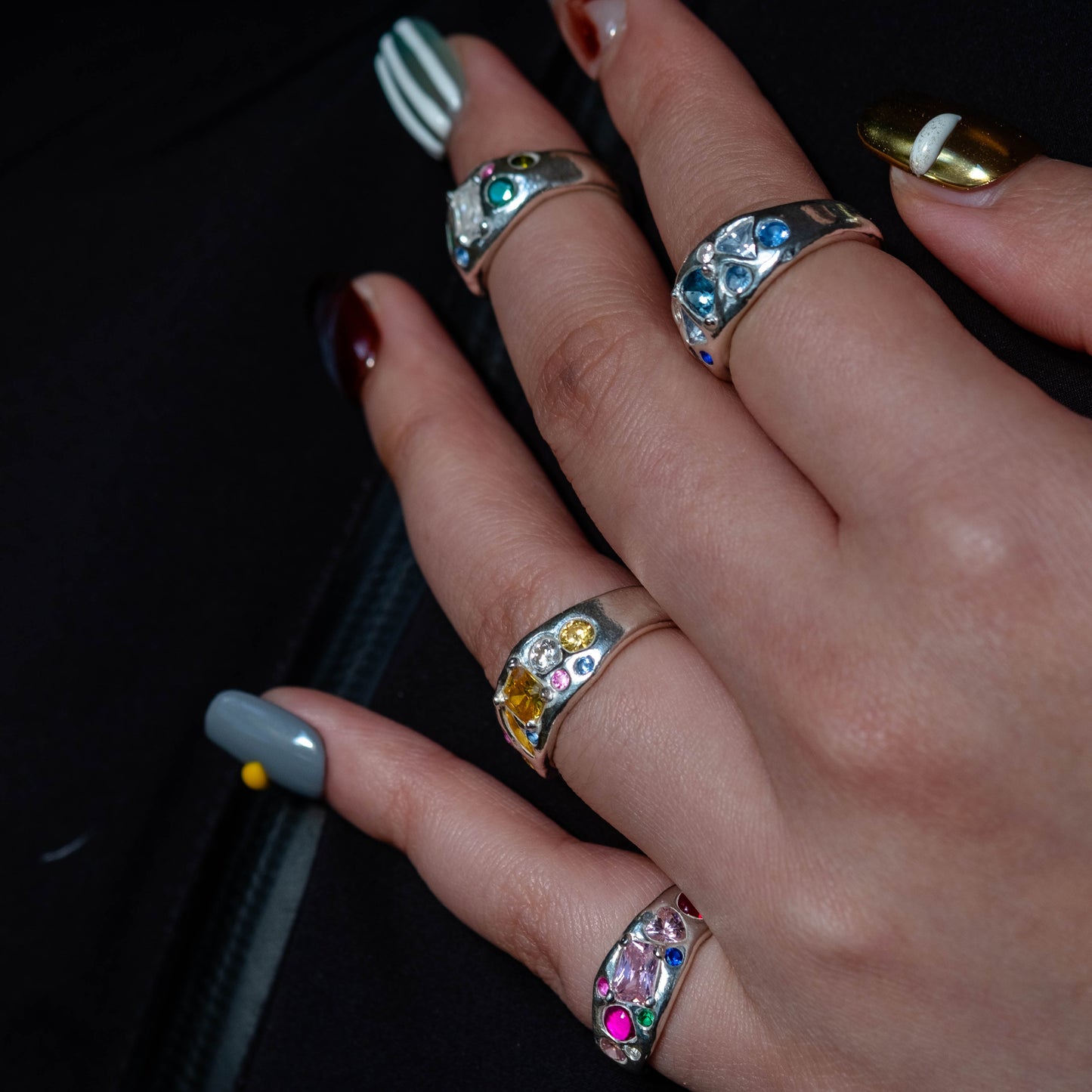 Glossy Gem Garden Ring