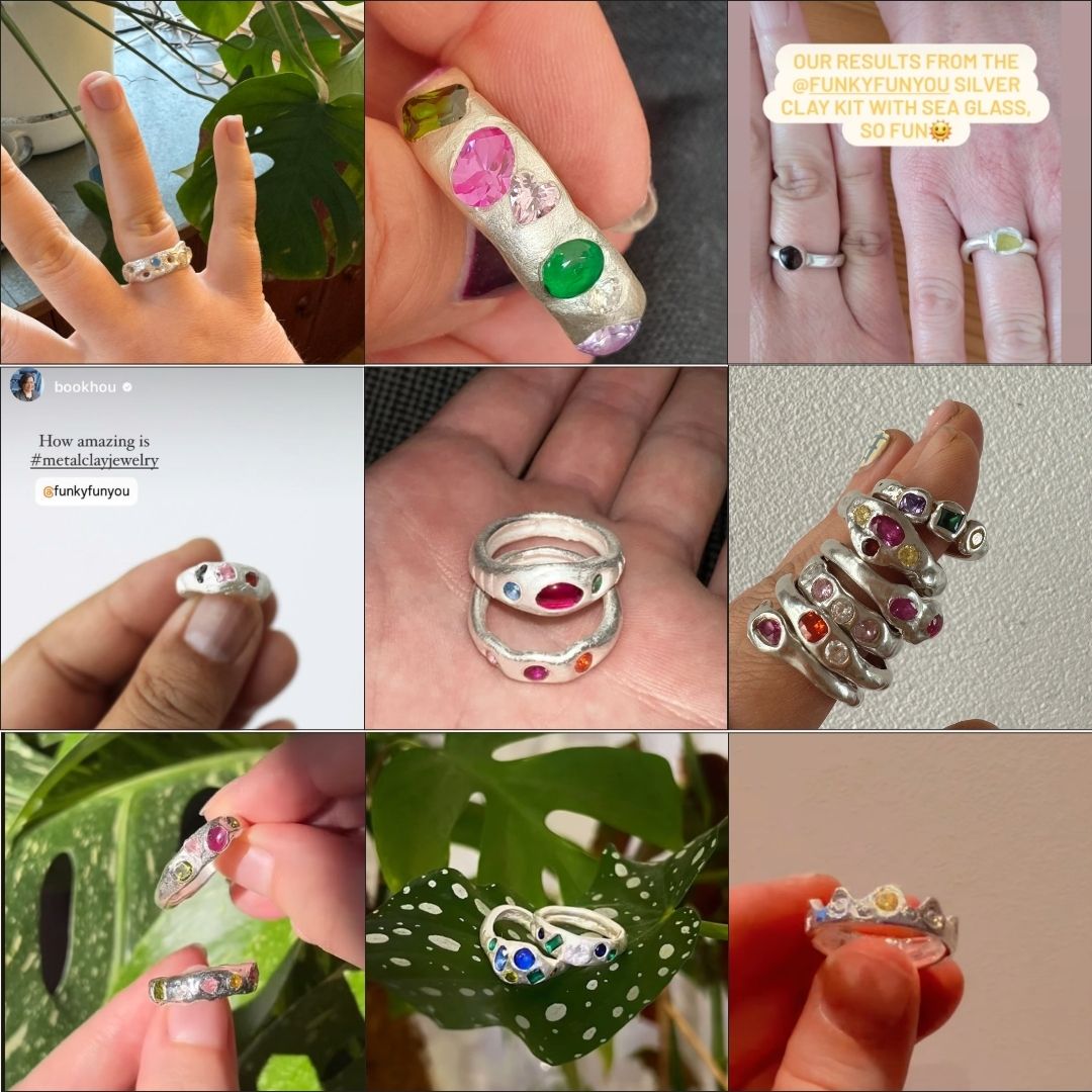 Dazzling DIY Silver Ring Kit Handcraft Metal Clay – FunkyFunYou