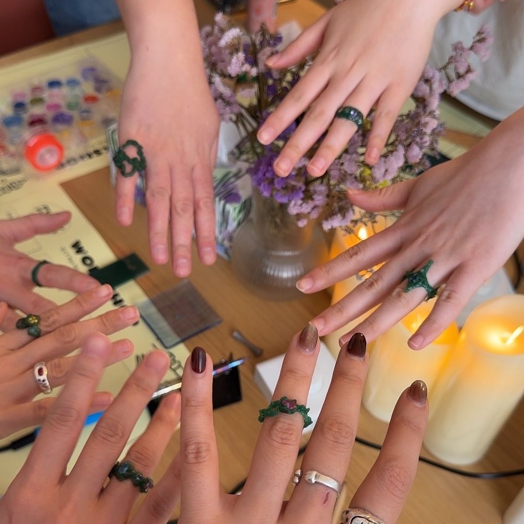 Organic Lost Wax Ring Making Class with Gems Workshop