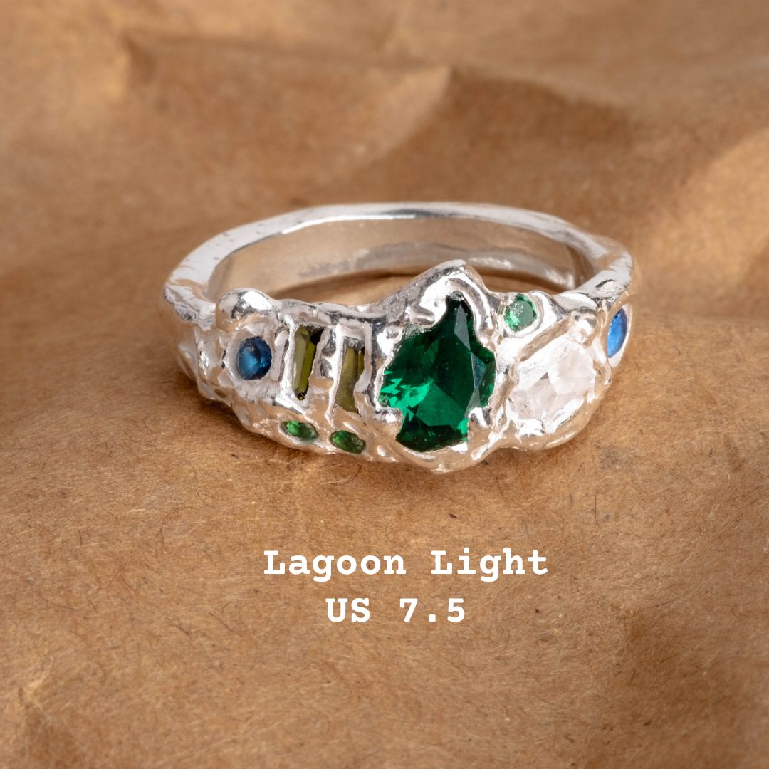 Organic Gem Garden Ring