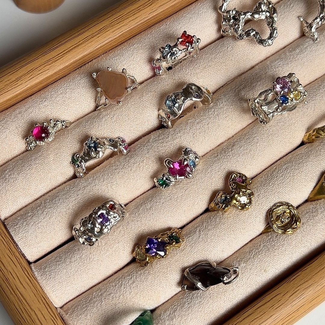 Organic Lost Wax Ring Making Class with Gems Workshop