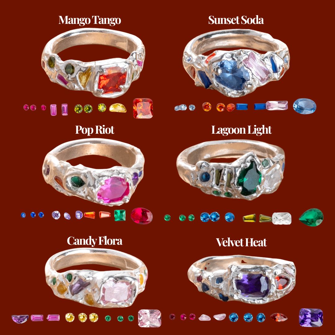 Organic Gem Garden Ring