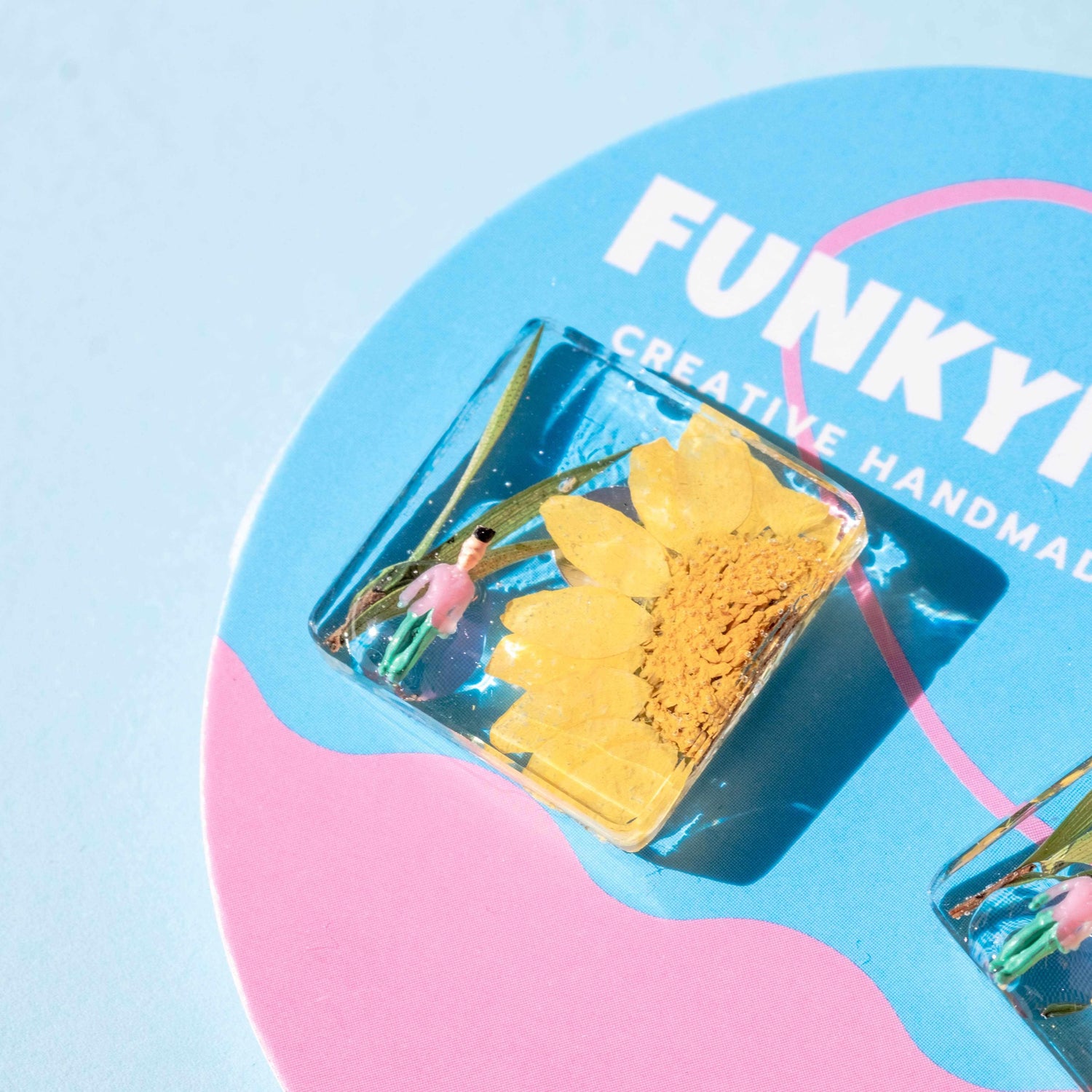 SUNFLOWER STUDS - FunkyFunYou-Creative Statement Earrings & DIY Kit